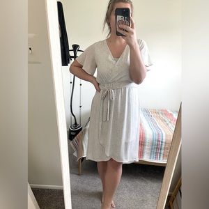 Great condition- beautiful spring/summer dress. White with black polka dots.